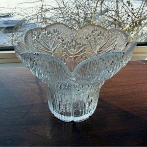 Vintage Finland bowl / candle holder Pertti Kallioinen for Mäntsälän Lasisepat